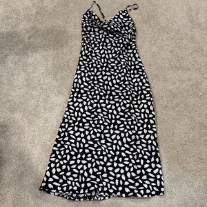 Black and White Patterned Maxi Dress